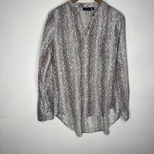 Apt 9 Sheer Snake Print Blouse